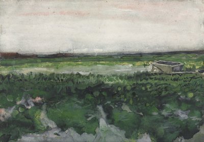 手押し車のある風景、1883 作： Vincent van Gogh