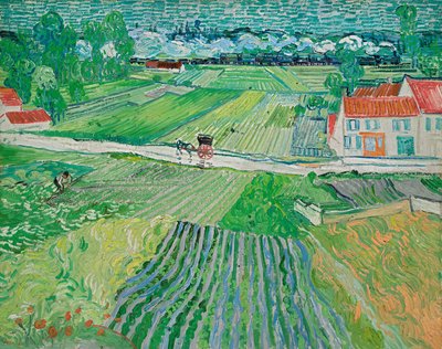 馬車と電車のある風景 作： Vincent van Gogh