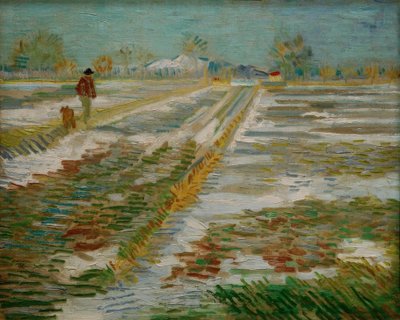 雪のある風景 作： Vincent van Gogh