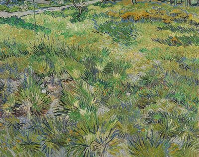 蝶と長い草。 1890 作： Vincent van Gogh