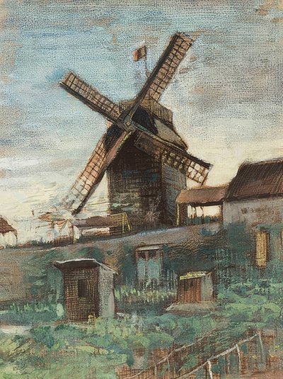 ルムーランルブルートフィン。 1886 作： Vincent van Gogh