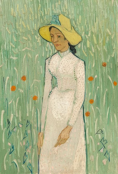 白の女の子。 1890 作： Vincent van Gogh