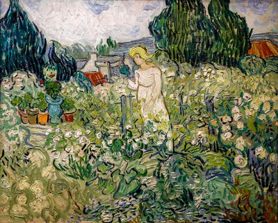 オーヴェル・シュル・オワーズの庭にあるガシェ嬢 作： Vincent van Gogh