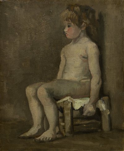 座っている裸の女の子 作： Vincent van Gogh