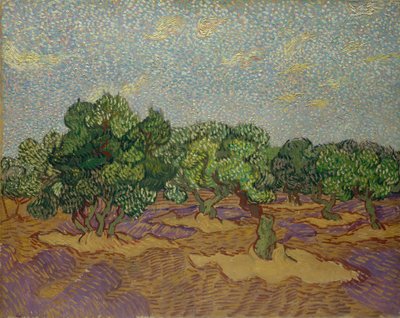 オリーブの木、1889年。 作： Vincent van Gogh