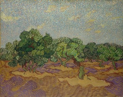 オリーブの木。 1889 作： Vincent van Gogh