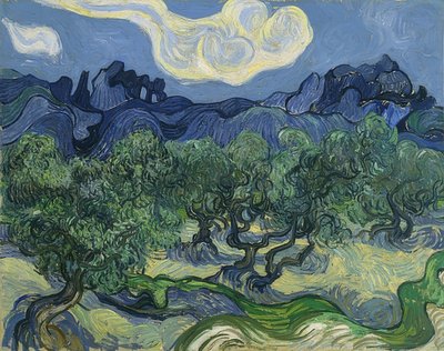 オリーブの木。 1889 作： Vincent van Gogh