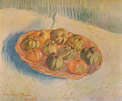リンゴでいっぱいのバスケット、1887 作： Vincent van Gogh