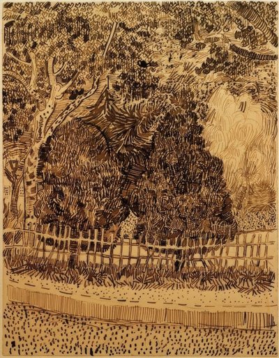 フェンスのある公園 作： Vincent van Gogh