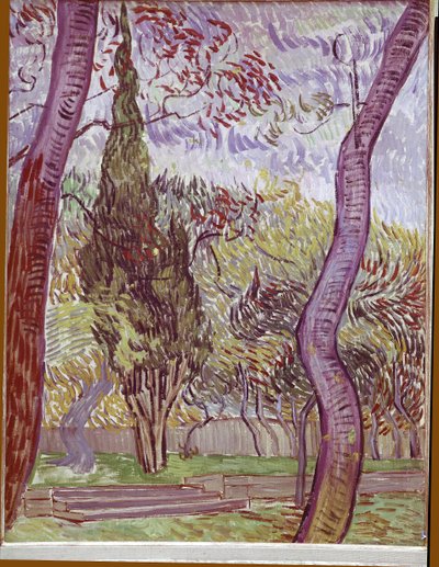 サン レミ ド プロヴァンスのサン ポール病院の公園 作： Vincent van Gogh