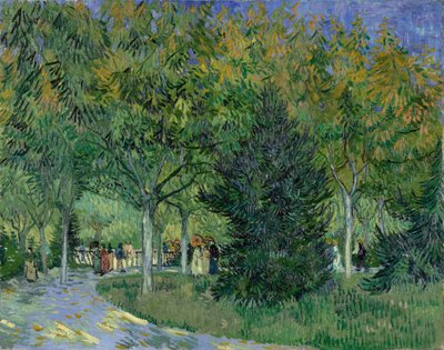 アルル公園の小道、1888年。 作： Vincent van Gogh