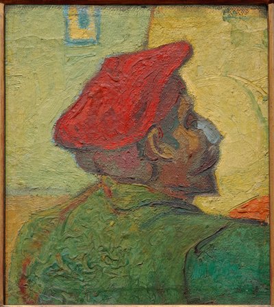 ポールゴーギャン（赤い帽子の男） 作： Vincent van Gogh