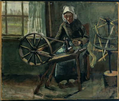ボビンを巻く農民の女性 作： Vincent van Gogh