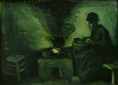 囲炉裏の農民の女、1885年頃（油彩、キャンバスに油彩） 作： Vincent van Gogh