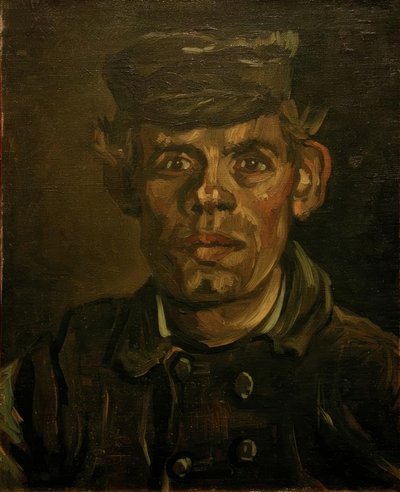 キャップを持つ若い農家の肖像画 作： Vincent van Gogh