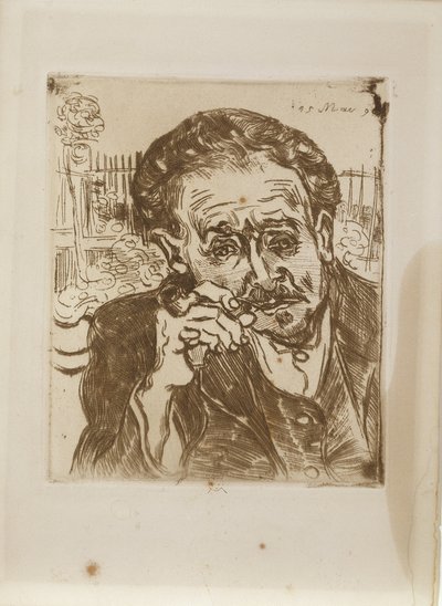 医師ガシェの肖像 作： Vincent van Gogh