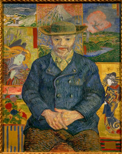 タンギー父の肖像 フィンセント・ファン・ゴッホ(1853-1890)の絵画 1887 Sun.0,92x0,73 m Paris, musee Rodin - タンギー父の肖像（Julien Tanguy 作： Vincent van Gogh