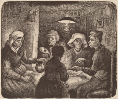 ポテトイーターズ、1885年 作： Vincent van Gogh