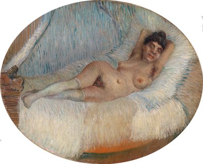 リクライニングヌード（ベッドに横たわる裸の女性） 作： Vincent van Gogh