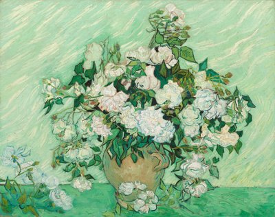 バラ、1890年。 作： Vincent van Gogh