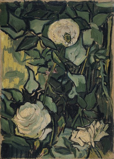 バラ、1890 作： Vincent van Gogh