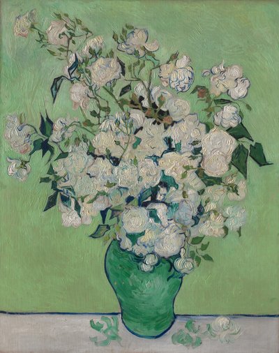 バラ、1890年。 作： Vincent van Gogh