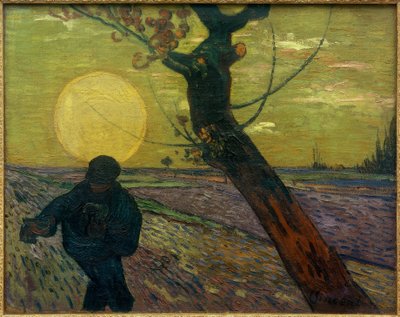夕暮れの種まき 作： Vincent van Gogh