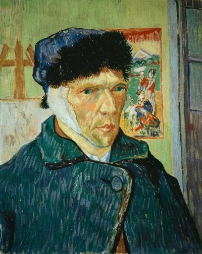包帯の耳を持つ自画像 作： Vincent van Gogh