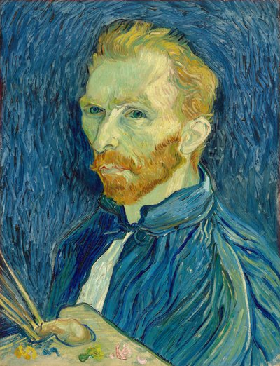 自画像、1889 年。 作： Vincent van Gogh