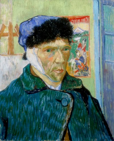 包帯耳付き自画像、1889 作： Vincent van Gogh