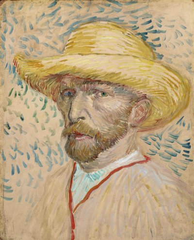 麦わら帽子の自画像 作： Vincent van Gogh