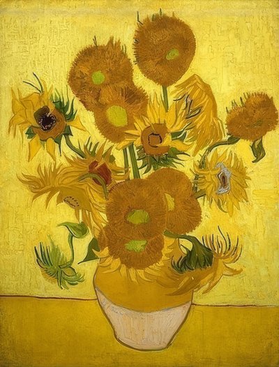 ひまわり。 1889年1月、アルル 作： Vincent van Gogh