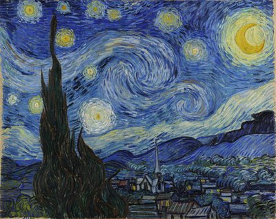 星が輝く夜 作： Vincent van Gogh