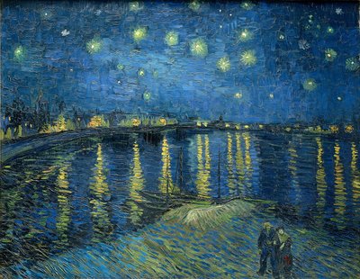 ローヌの星空 作： Vincent van Gogh