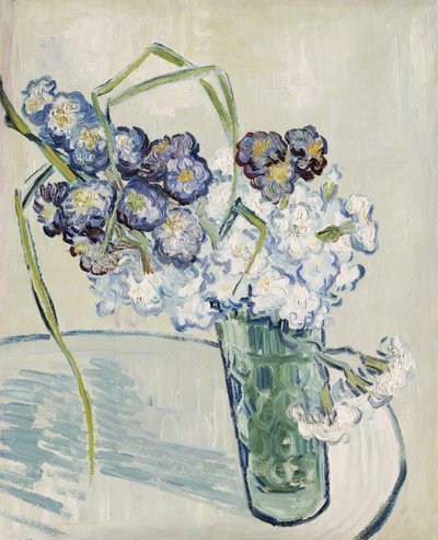 静物、カーネーションの花瓶、1890年6月 作： Vincent van Gogh