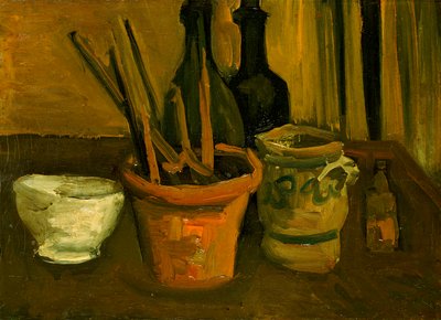 植木鉢の絵筆の静物 作： Vincent van Gogh