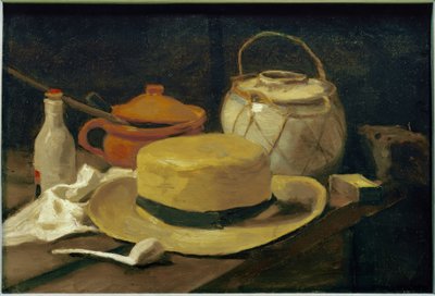 黄色の麦わら帽子のある静物 作： Vincent van Gogh