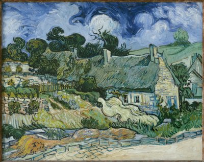 オーヴェルスルオワーズ、コーデビルのわらぶき屋根の家 作： Vincent van Gogh