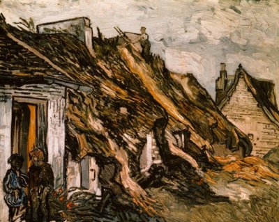 Chaponvalのわらぶき屋根の小屋 作： Vincent van Gogh
