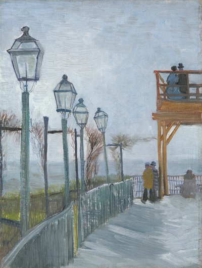 モンマルトル、ムーラン・ド・ブルート・ファンのテラスと展望台 作： Vincent van Gogh