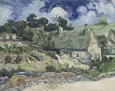 コーチビルのわらぶき屋根のコテージ、1890 作： Vincent van Gogh