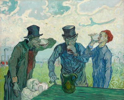 ドリンカーズ、1890年。 作： Vincent van Gogh