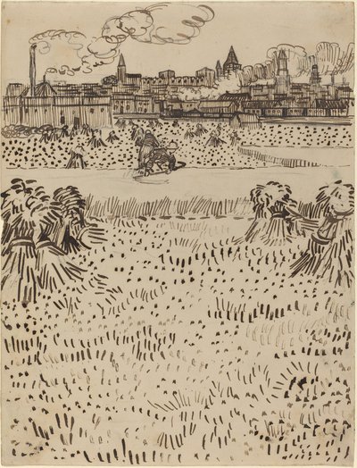 収穫、1888年。 作： Vincent van Gogh