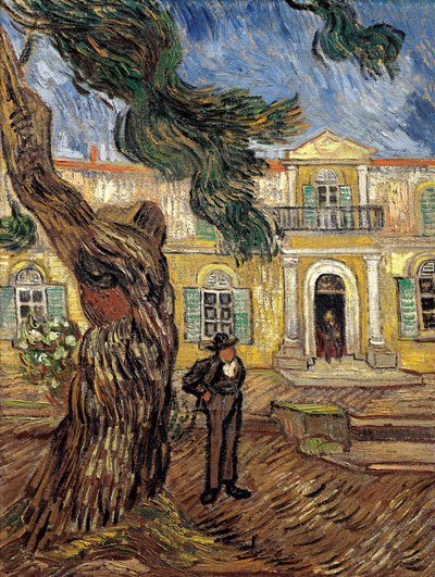 サン・レミー・ド・プロヴァンスのサン・ポール病院 - 油彩・キャンバス 作： Vincent van Gogh