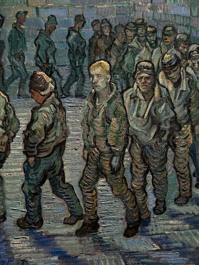 刑務所の中庭（詳細） 作： Vincent van Gogh