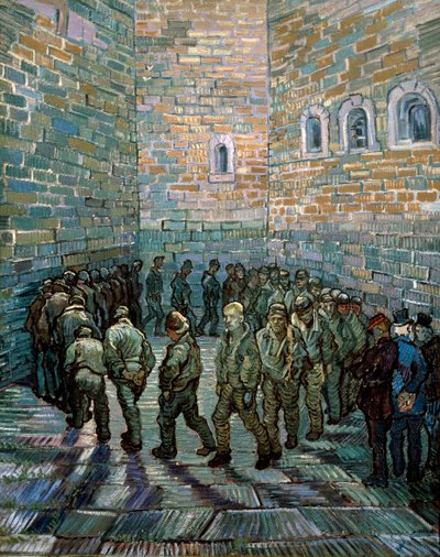 刑務所の中庭、1890年。 作： Vincent van Gogh