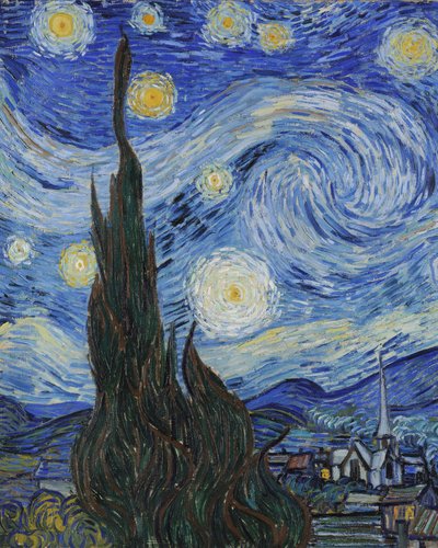 星月夜、1889年6月（キャンバスに油彩）（702746の詳細） 作： Vincent van Gogh