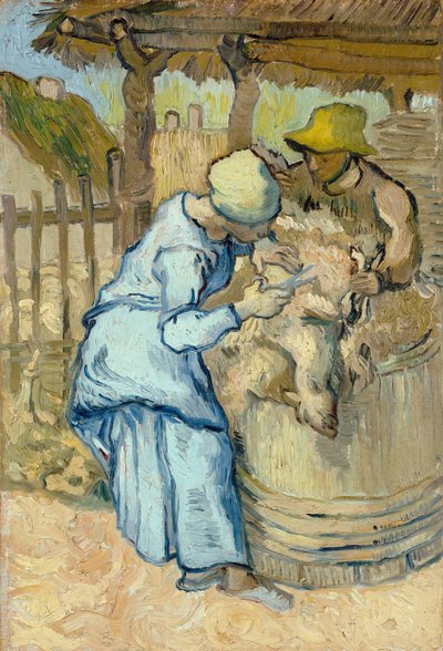 1889年のミレー後の羊飼い 作： Vincent van Gogh