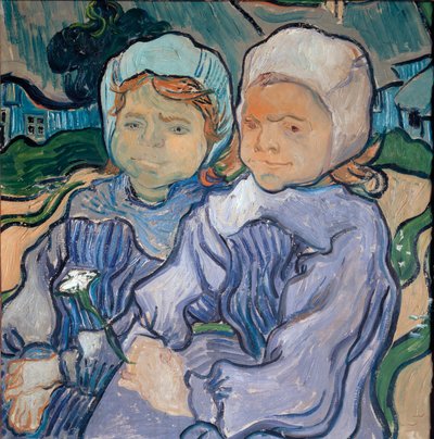 二人の少女、1890年6月（油彩・キャンバス 作： Vincent van Gogh