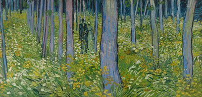 2人の人物と下草 作： Vincent van Gogh